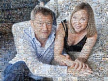 Фотомозаика из фотографий пары, художник Анна Фотомозаика для пары