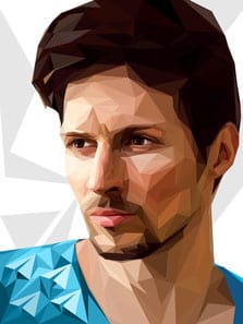 Low poly Пример полигонального портрета П.Дурова в стиле Low poly