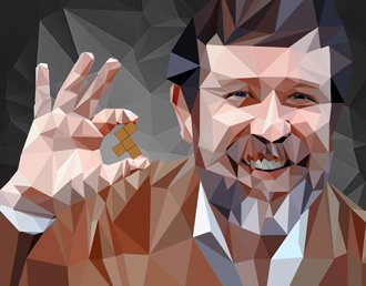 Портрет в стиле Low Poly Портрет пары в стиле Low Poly