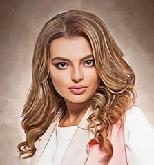 Женский портрет под масляную живопись, художник Анна Стилизация под живопись маслом женщины