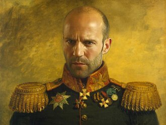 Стилизованный в историческом стиле портрет неизвестного мужчины Стилизованный портрет
