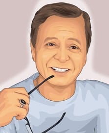 Мужской поп-арт портрет, художник Юлия Поп-арт портрет в стиле Монро мужчины с очками в руке