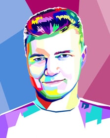Мужской портрет в стиле WPAP, художник Олеся Портрет молодого человека в стиле WPAP