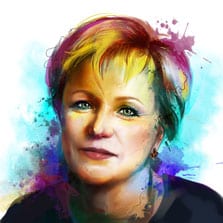 Женский портрет в стиле Patrice Murciano, художник Александра Портрет женщины с короткими волосами в стиле Patrice Murciano