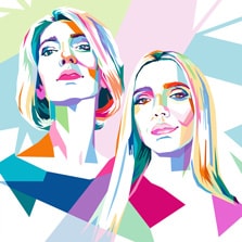 WPAP портрет на белом фоне