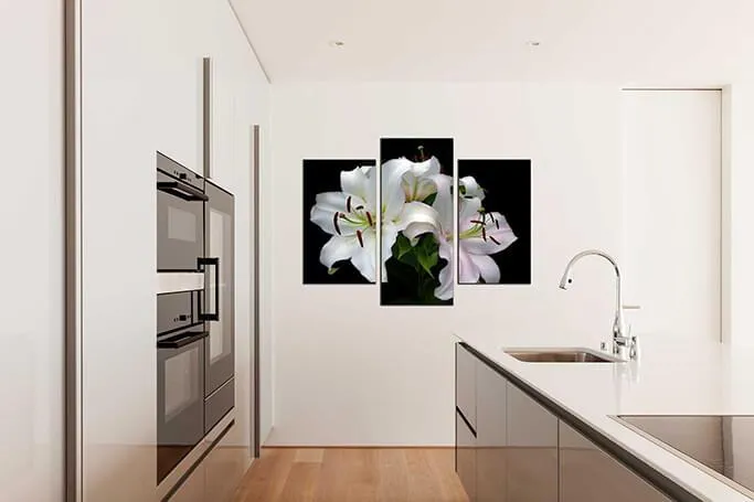 Фото модульной картины интерьере