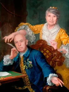 Портрет пожилой пары В образе старинных аристократов, художник Валерия 