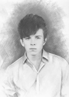 Портрет молодого человека серым Карандашом, художник Татьяна 