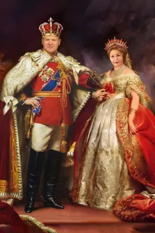 Портрет пары В образе короля и королевы, художник Павел 