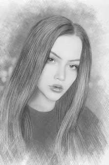 Портрет красивой молодой девушки в стиле Карандаш, чёрно-белый портрет , портрет карандашом, художник Татьяна Н
