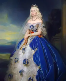 Портрет девушки блондинки В образе королевы, художник Антонина