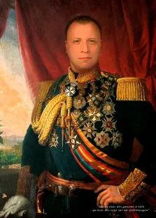 Портрет мужчины В образе португальского генерала, художник Валерия 