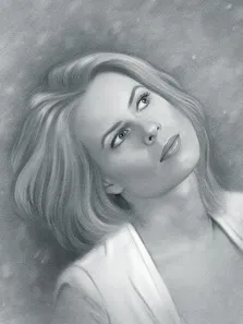 Портрет красивой девушки в стиле Карандаш, чёрно-белый портрет, художник Виктория Б