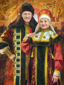 Парный портрет В образе царя и царевны, исторический образ, , художник Антонина
