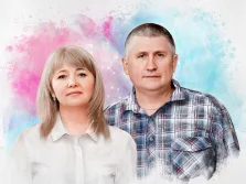 Акварель, художник Татьяна Н На изображении представлен портрет мужчины и женщины. Изображение выполнено в стиле, напоминающем акварельную живопись. Акварель, художник Татьяна Н