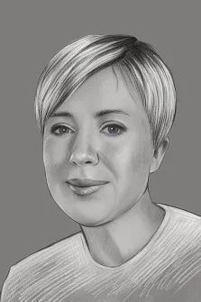 Карандаш, художник Татьяна Женский портрет в стиле карандаш. Портрет женщины с короткой стрижкой и светлой кожей. Её лицо выражает спокойствие и доброжелательность, а мягкие линии рисунка подчёркивают её черты. Художник Татьяна