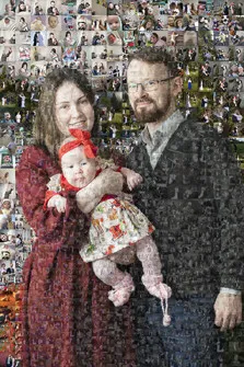Фотомозаика для семьи с маленьким ребёнком