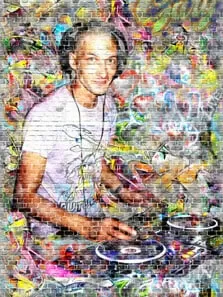 Пример портрета известного московского DJ в стиле Граффити