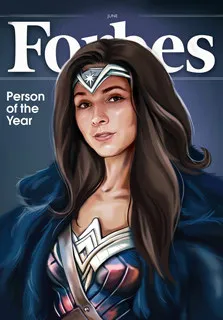 Портрет девушки под комикс на обложке журнала