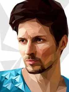 Портрет Павла Дурова в стиле Low poly