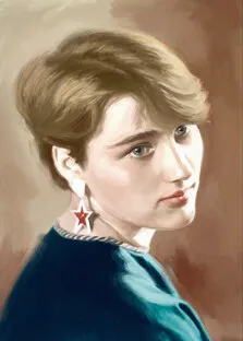 Портрет женщины по черно-белой фотографии под живопись маслом