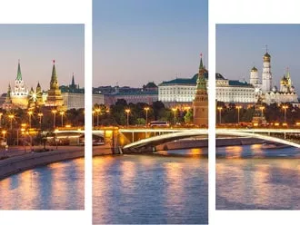 Модульная картина на холсте с видом Москвы