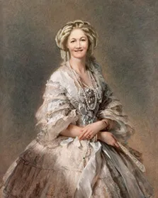 Портрет женщины в образе графини на основе фотомонтажа в известную картину