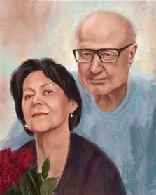 Портрет пары под живопись маслом