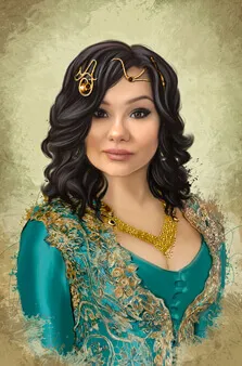 Портрет женщины в стиле Fantasy Art по фильму Великолепный век
