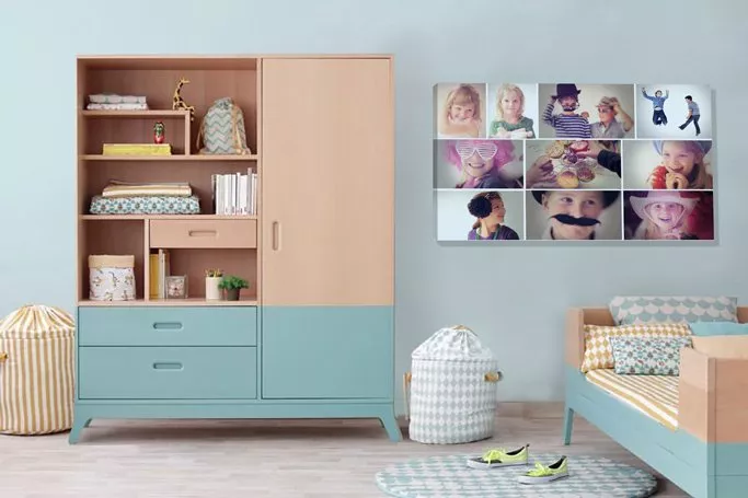 Фотоколлаж на холсте в интерьере Фотоколлаж на холсте в интерьере детской