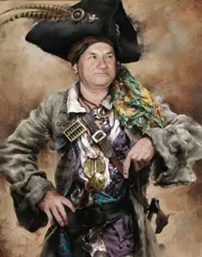 Портрет мужчины в образе пирата