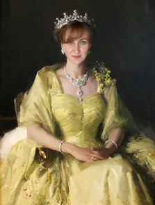 Портрет женщины в образе принцессы на основе фотомонтажа в известную картину