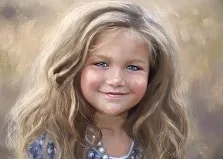 Живописный портрет девочки маслом