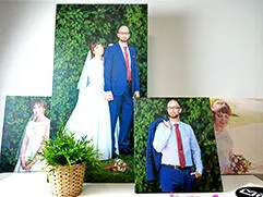 Мультипанно из фотографий свадебной фотосессии, напечатанное на холсте