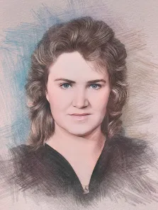 Портрет голубоглазой девушки с русыми волосами в стиле Карандаш, художник Татьяна 