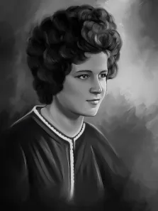 Женский портрет по фото выполнен в стиле Под масло в чёрно-белых тонах, художник Павел 