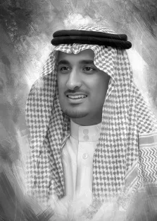Портрет мужчины-араба выполнен в стиле Под масло чёрно-белыми красками, художник Лариса