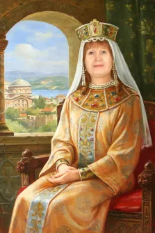 Женский портрет Под масло в образе княгини, художник Антонина