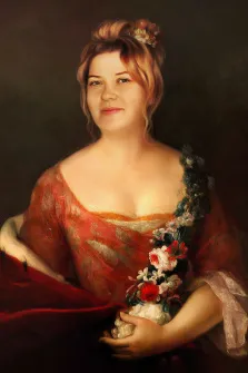 В образе, художник Антонина, женский портрет в образе графини