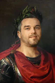 В образе, художник Валерия, мужской портрет в образе Юлия Цезаря