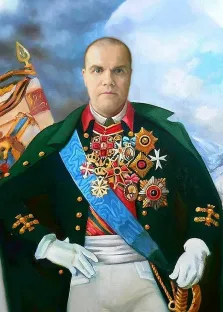 В образе, художник Валерия, мужской портрет в образе полководца для папы на день рождения