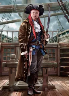 Портрет мужчины В образе пирата с трубкой, художник Антонина
