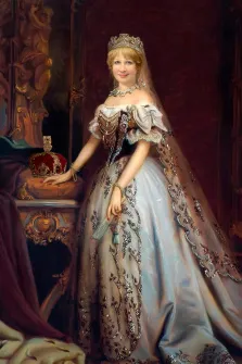 Портрет девушки В образе Екатерины Великой, художник Валерия 
