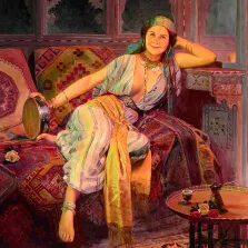 Женский портрет В образе восточной красавицы, художник Антонина