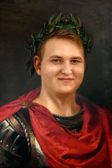 Портрет мужчины В образе Юлия Цезаря, художник Валерия 