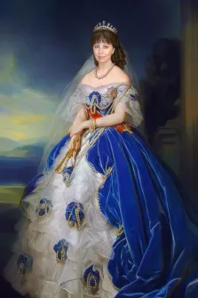 Женский портрет В образе королевы, художник Антонина