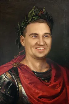 Мужской портрет В образе Юлия Цезаря, художник Валерия 