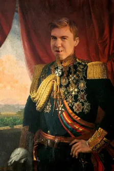 Портрет молодого человека В образе полководца в военной форме, художник Валерия 