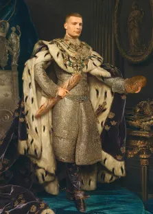Мужской портрет В образе короля Швеции, художник Валерия 