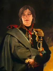 Портрет молодого человека с длинными волосами В образе графа, художник Антонина